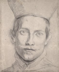 Ritratto di un cardinale (carboncino su carta)